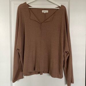 Wishlist size M/L waffle Knit Long Sleeve Top